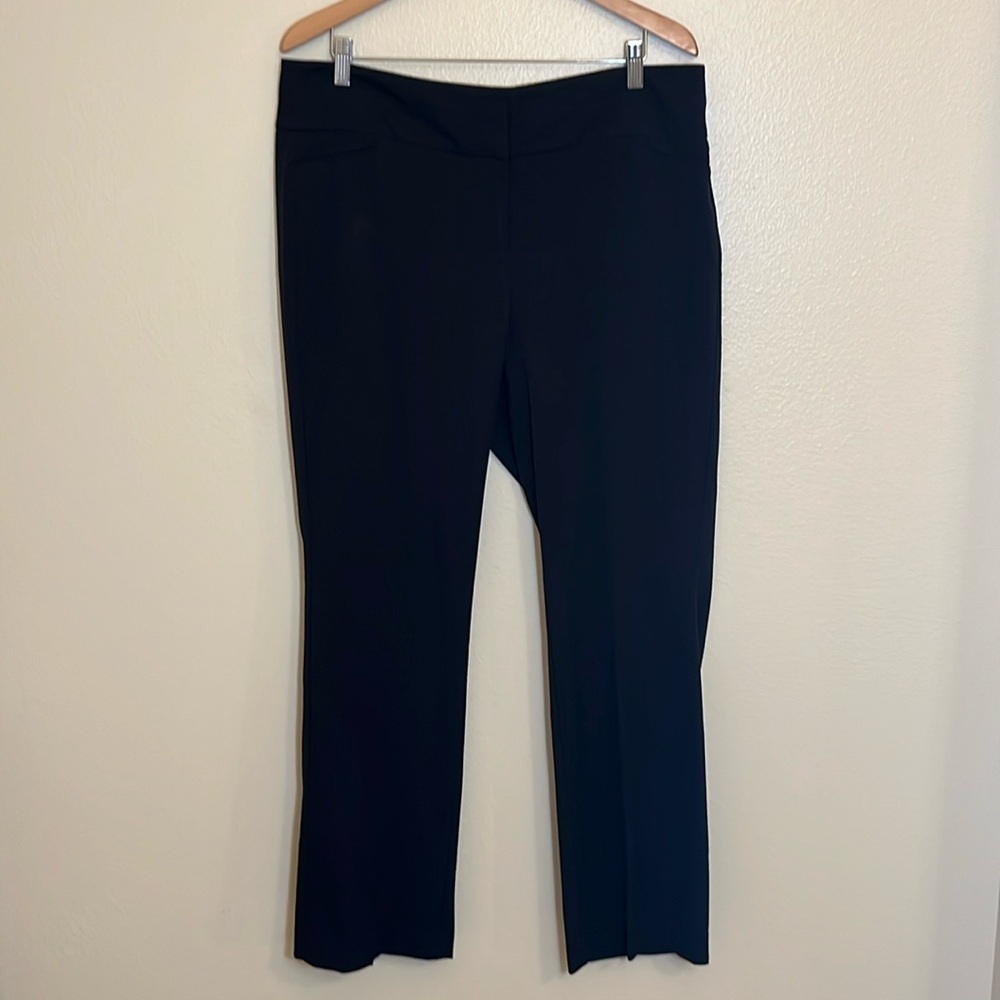 Elle Black Business Casual Office Plus Size Trouser Pants